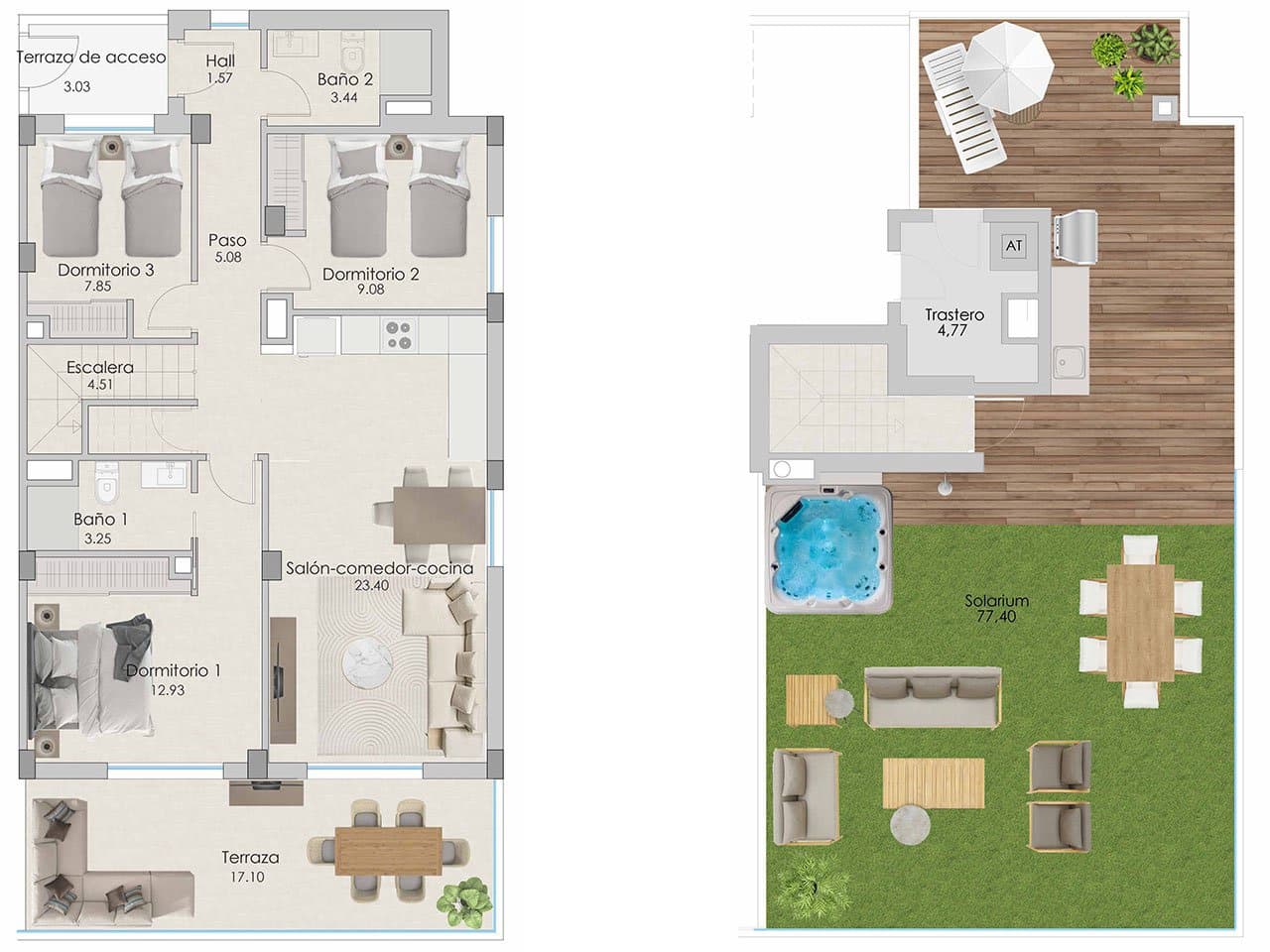 3 soveværelse Penthouse til salg i Santa Pola med swimmingpool garage - € 495.000 (Ref: 7739291)