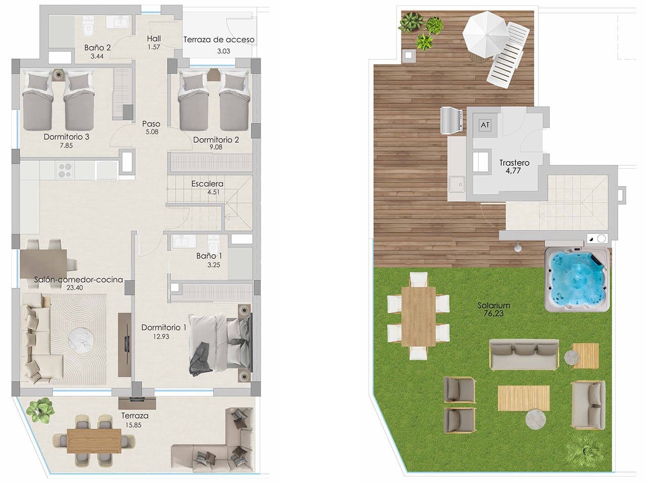 3 soveværelse Penthouse til salg i Santa Pola med swimmingpool garage - € 495.000 (Ref: 7739291)
