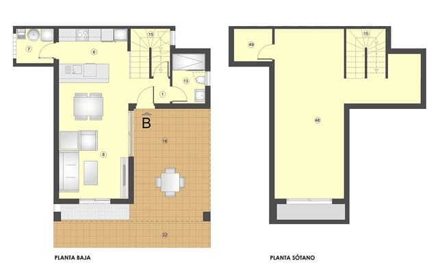 2 slaapkamer Halfvrijstaande villa te koop in San Juan de los Terreros, Pulpí met garage - € 383.000 (Ref: 7858076)