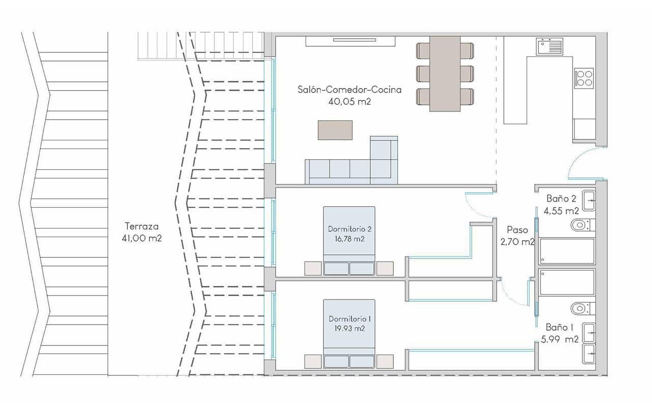 2 Zimmer Penthouse zu verkaufen in Finestrat mit Pool - 429.900 € (Ref: 7899086)
