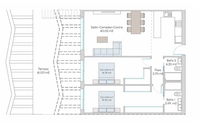 2 Zimmer Penthouse zu verkaufen in Balcón de Finestrat - Terra Marina, Finestrat mit Pool - 429.900 € (Ref: 7899086)