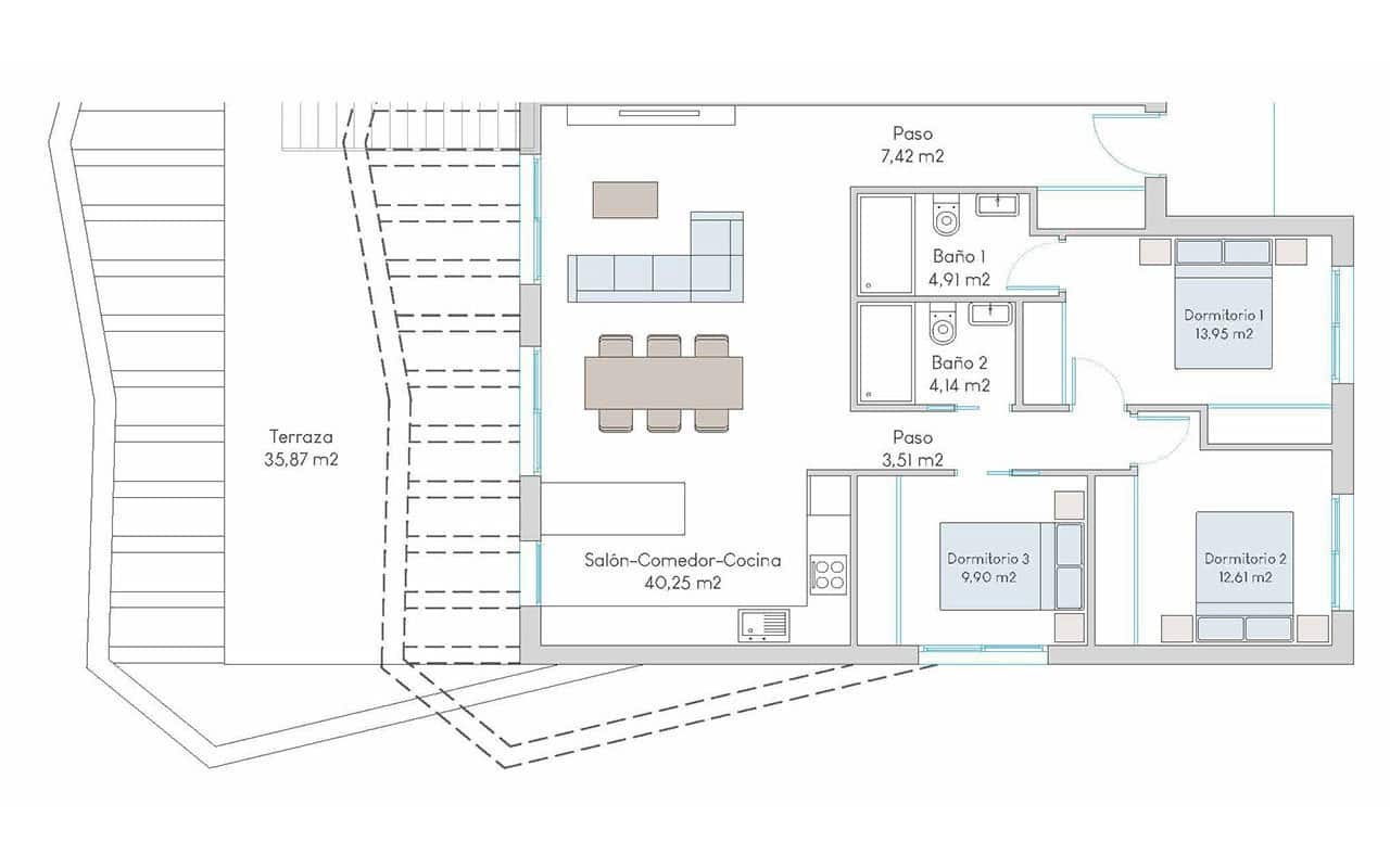 3 camera da letto Attico in vendita in Finestrat con piscina - 469.900 € (Rif: 7899087)