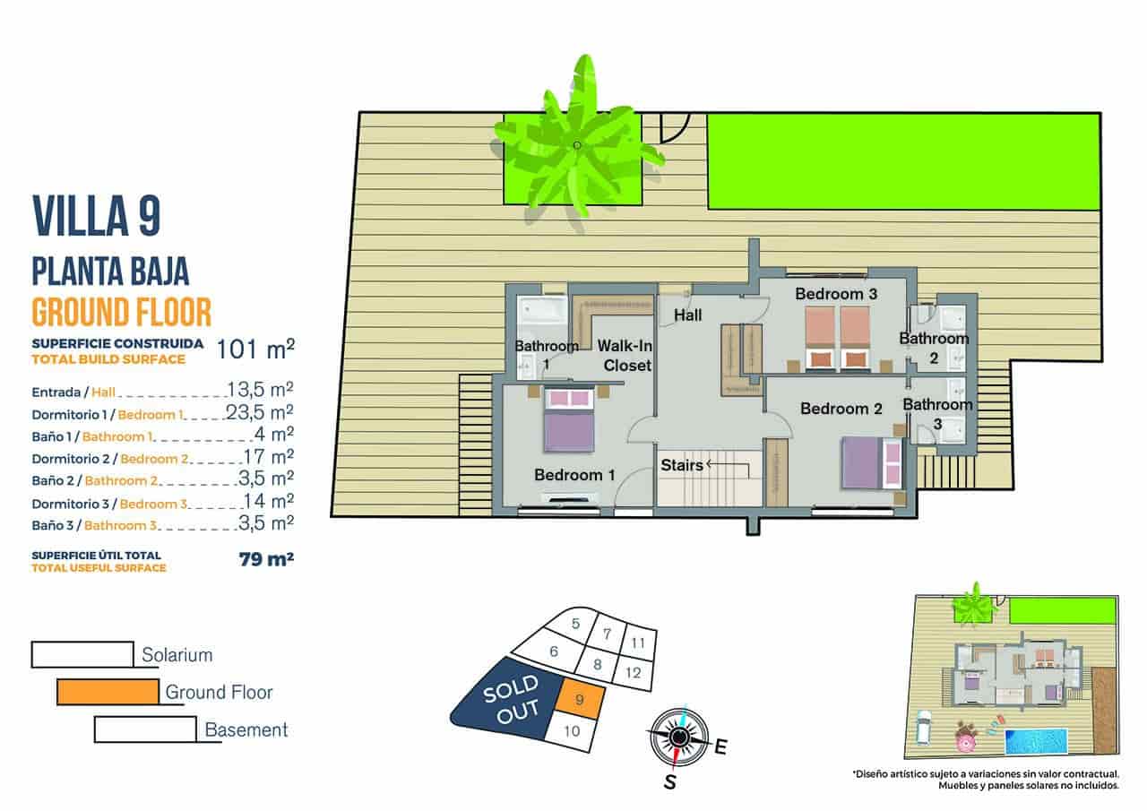 Chalet de 3 habitaciones en Finestrat en venta con piscina garaje - 540.000 € (Ref: 7901517)