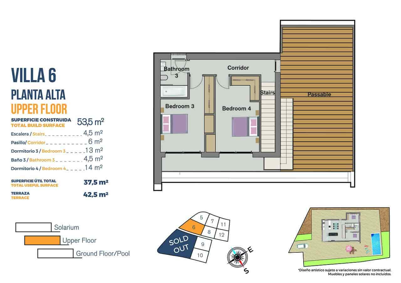 Chalet de 3 habitaciones en Finestrat en venta con piscina garaje - 540.000 € (Ref: 7901517)