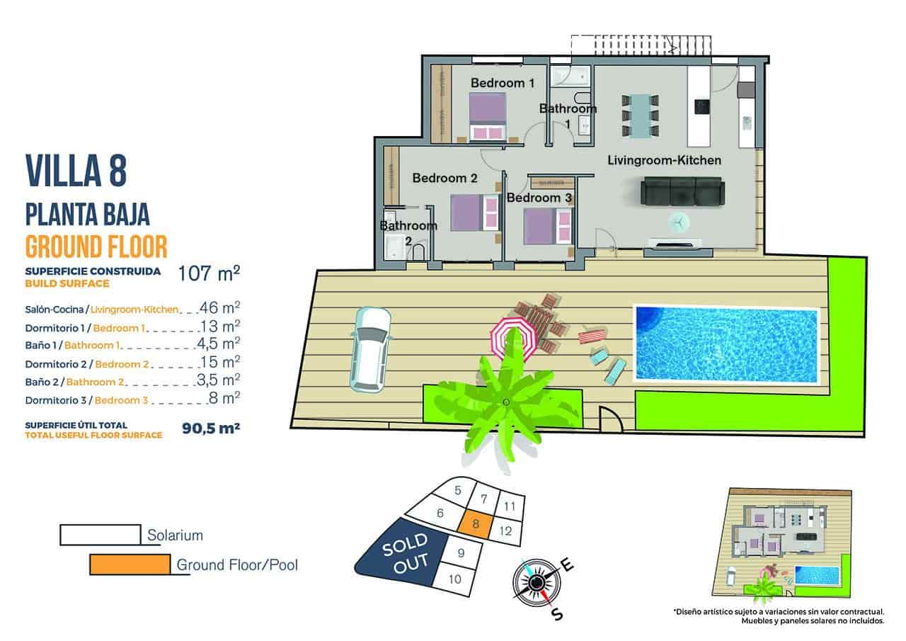 Chalet de 3 habitaciones en Finestrat en venta con piscina garaje - 540.000 € (Ref: 7901517)