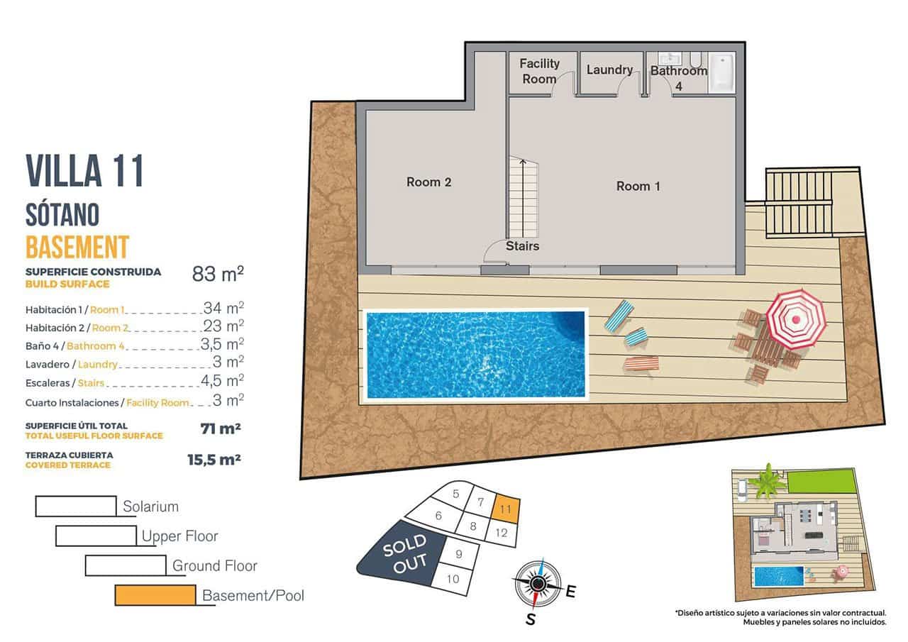Chalet de 3 habitaciones en Finestrat en venta con piscina garaje - 540.000 € (Ref: 7901517)