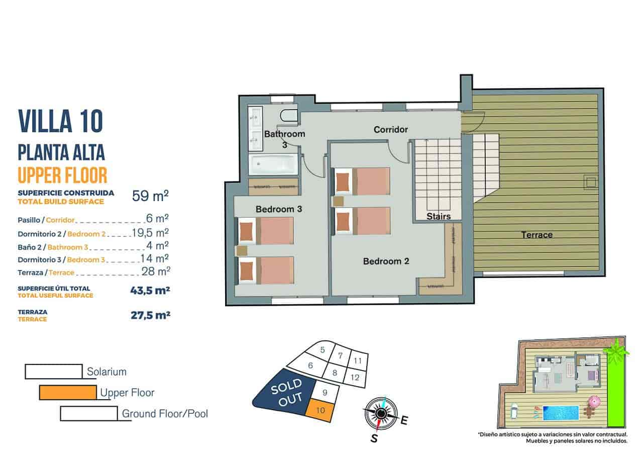 Chalet de 3 habitaciones en Finestrat en venta con piscina garaje - 540.000 € (Ref: 7901517)