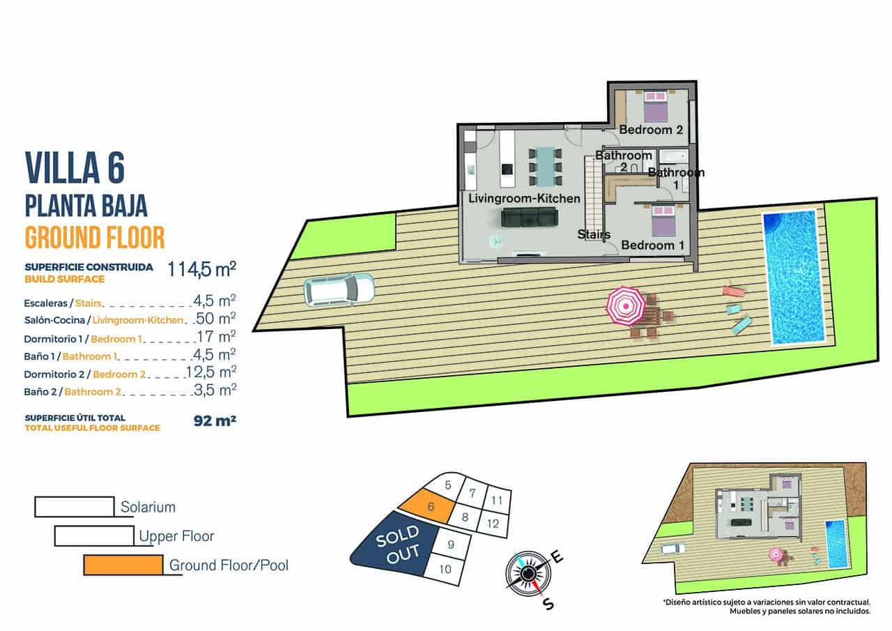 Chalet de 3 habitaciones en Finestrat en venta con piscina garaje - 540.000 € (Ref: 7901517)