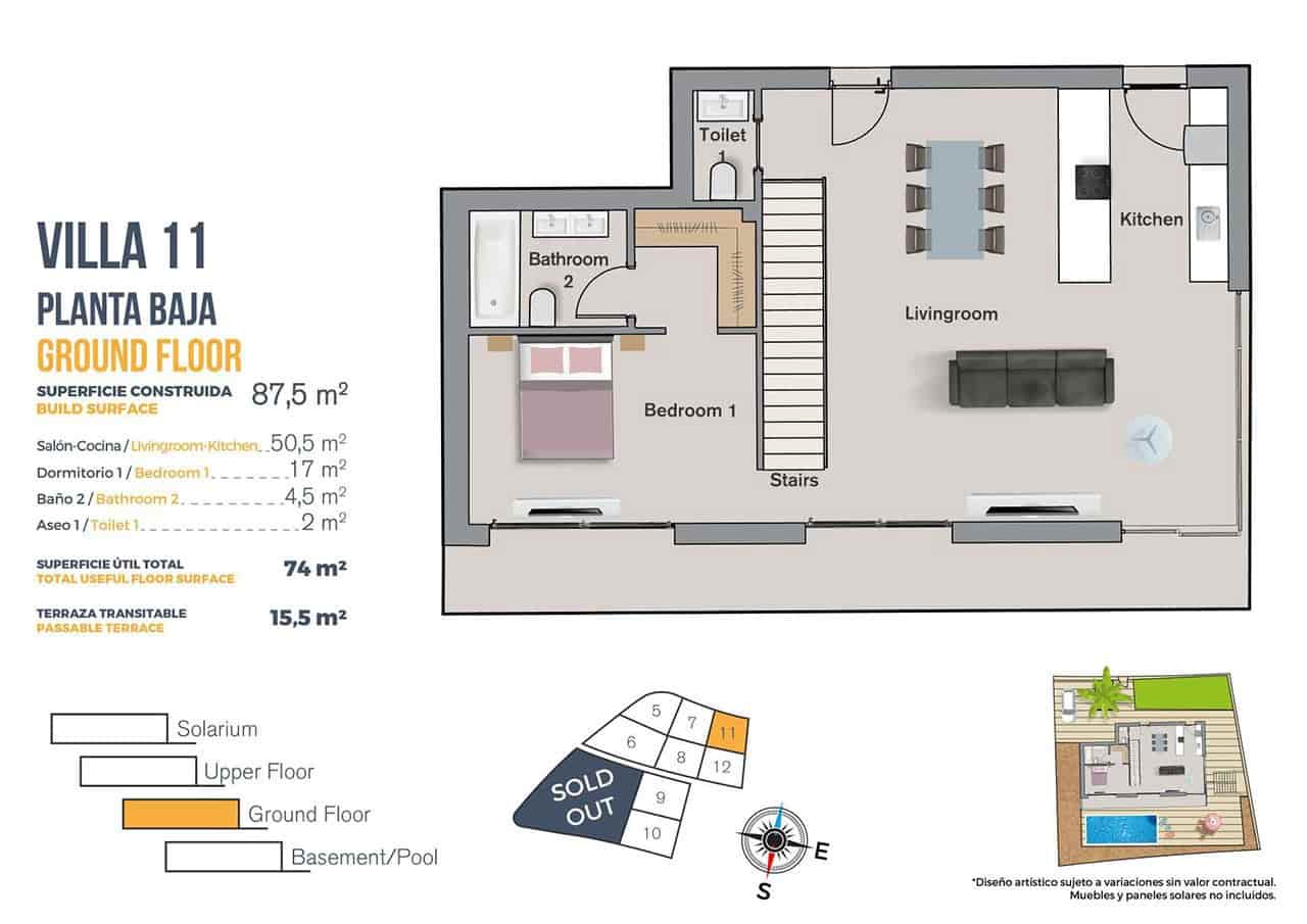Chalet de 3 habitaciones en Finestrat en venta con piscina garaje - 540.000 € (Ref: 7901517)