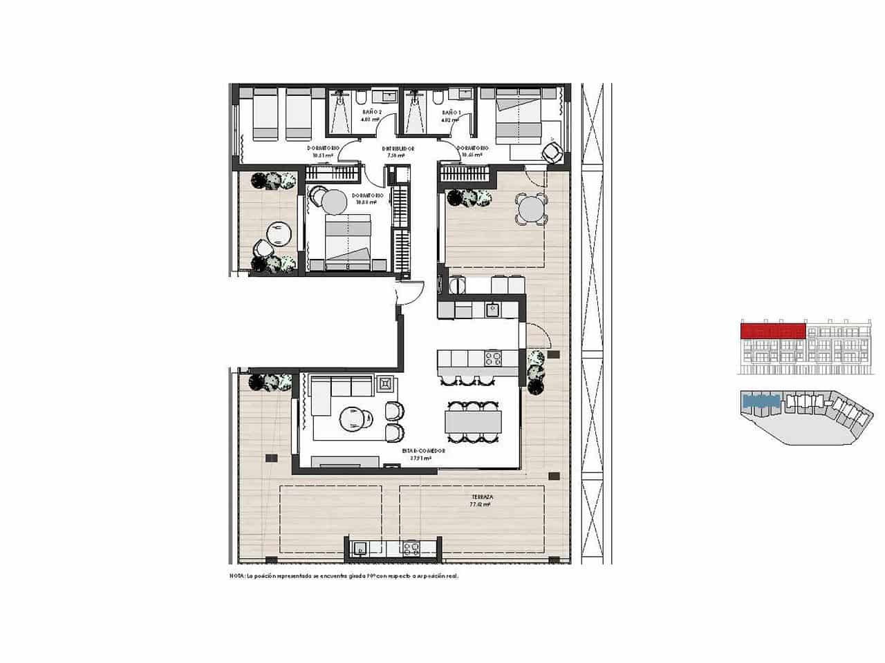3 bedroom Penthouse for sale in Los Alcazares with pool garage - € 529,000 (Ref: 7901520)