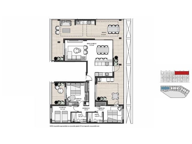 Ático de 3 habitaciones en Los Alcázares en venta con piscina garaje - 529.000 € (Ref: 7901520)