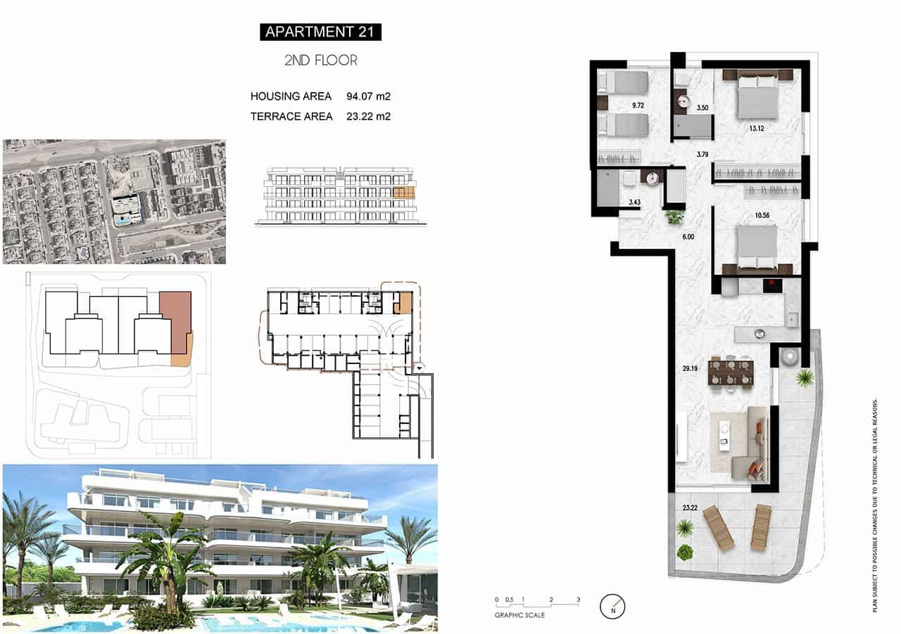 3 chambre Appartement à vendre à Cabo Roig avec piscine garage - 369 000 € (Ref: 8137725)