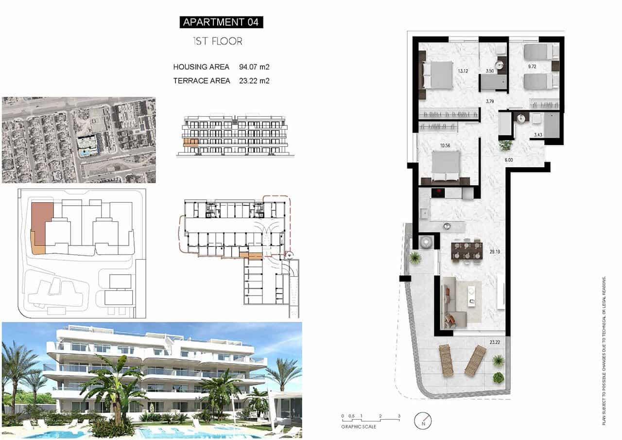3 chambre Appartement à vendre à Cabo Roig avec piscine garage - 369 000 € (Ref: 8137725)
