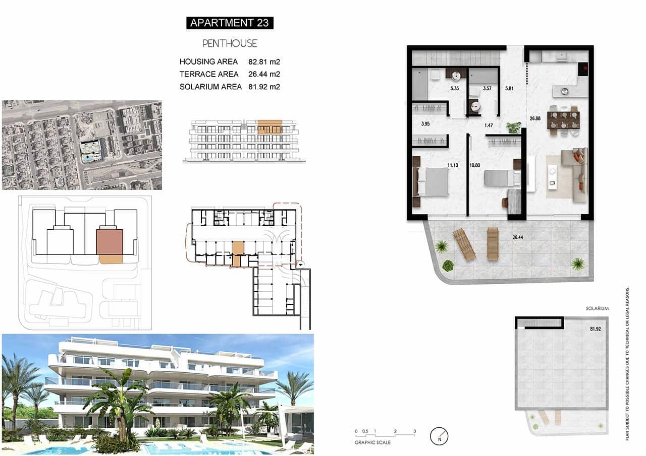 2 camera da letto Attico in vendita in Cabo Roig con piscina garage - 440.000 € (Rif: 8137726)