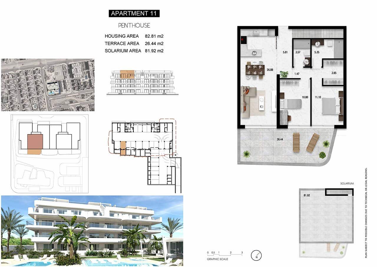 2 camera da letto Attico in vendita in Cabo Roig con piscina garage - 440.000 € (Rif: 8137726)