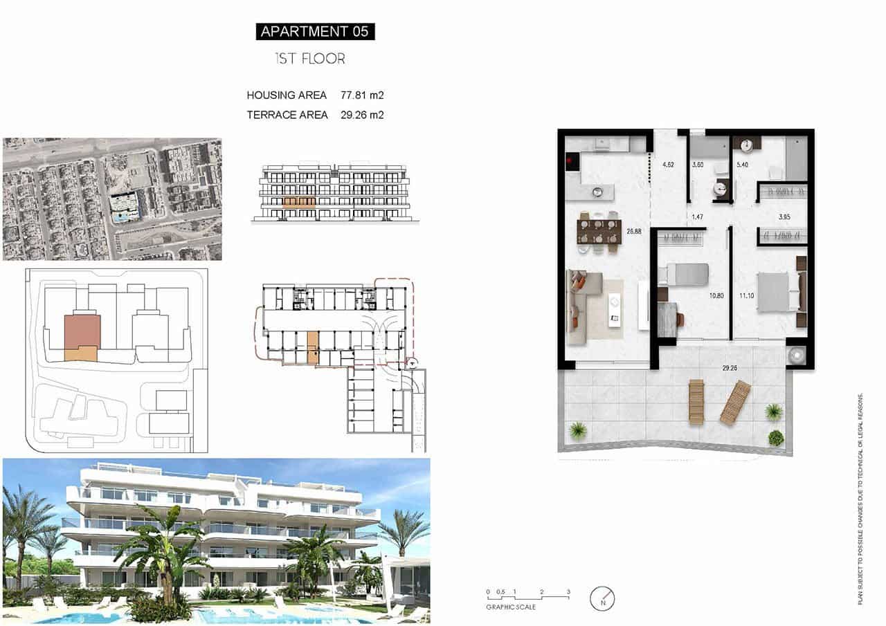 2 quarto Apartamento para venda em Cabo Roig com piscina garagem - 399 000 € (Ref: 8137727)