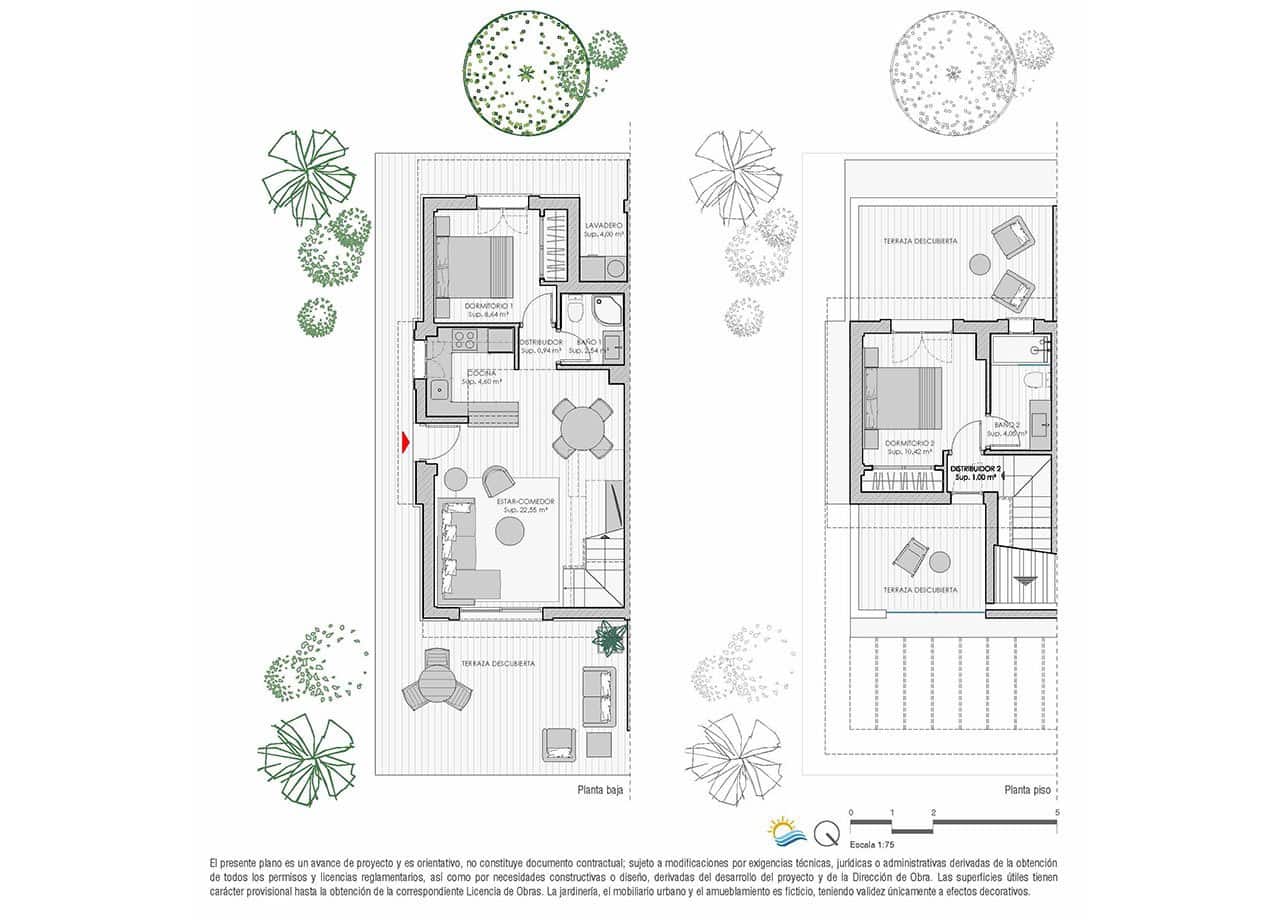 2 soveværelse Semi-Rækkehus til salg i Cala Romantica med swimmingpool garage - € 387.000 (Ref: 8207065)