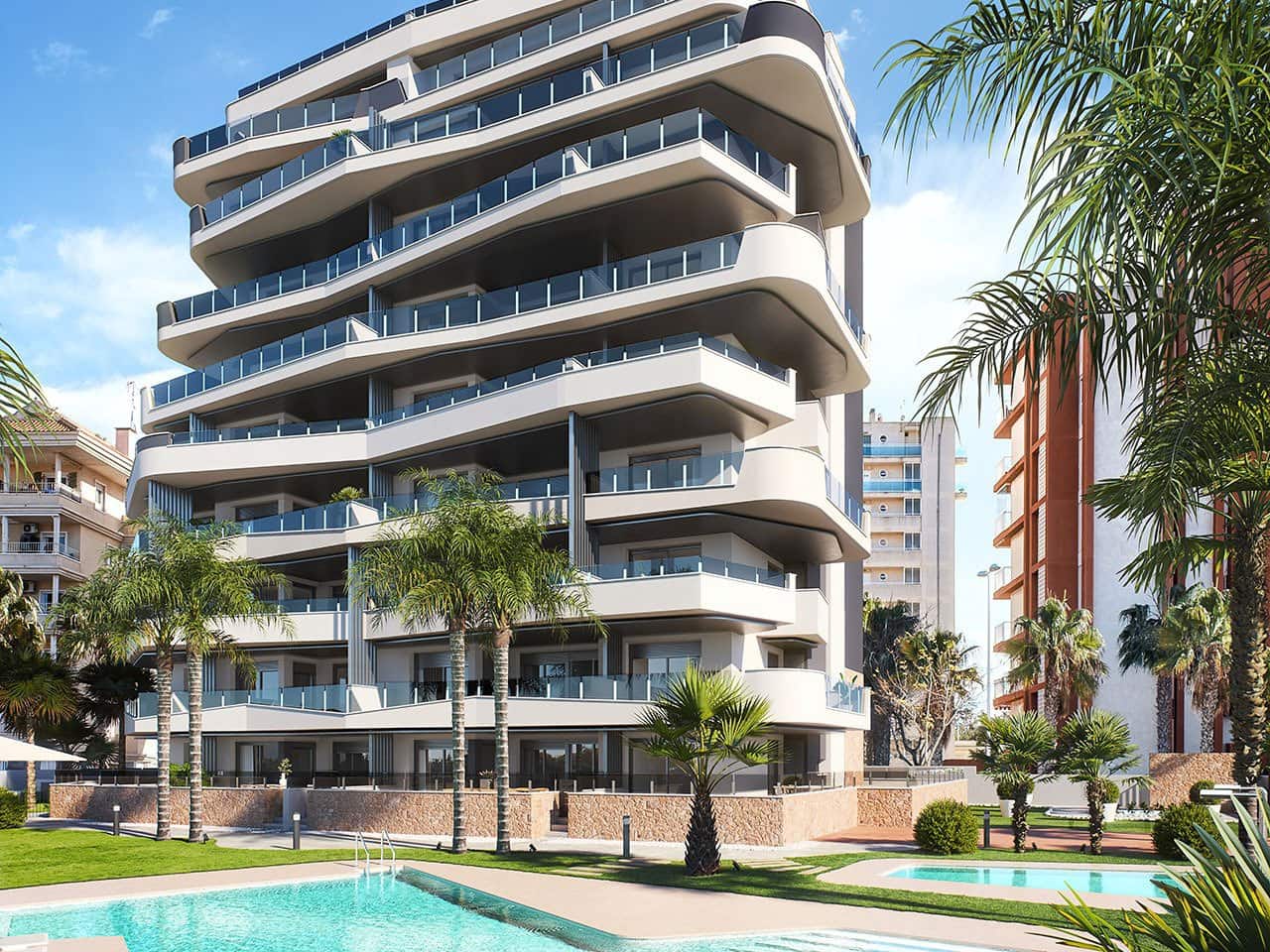 2 chambre Appartement à vendre à Guardamar del Segura avec piscine garage - 299 000 € (Ref: 8237419)
