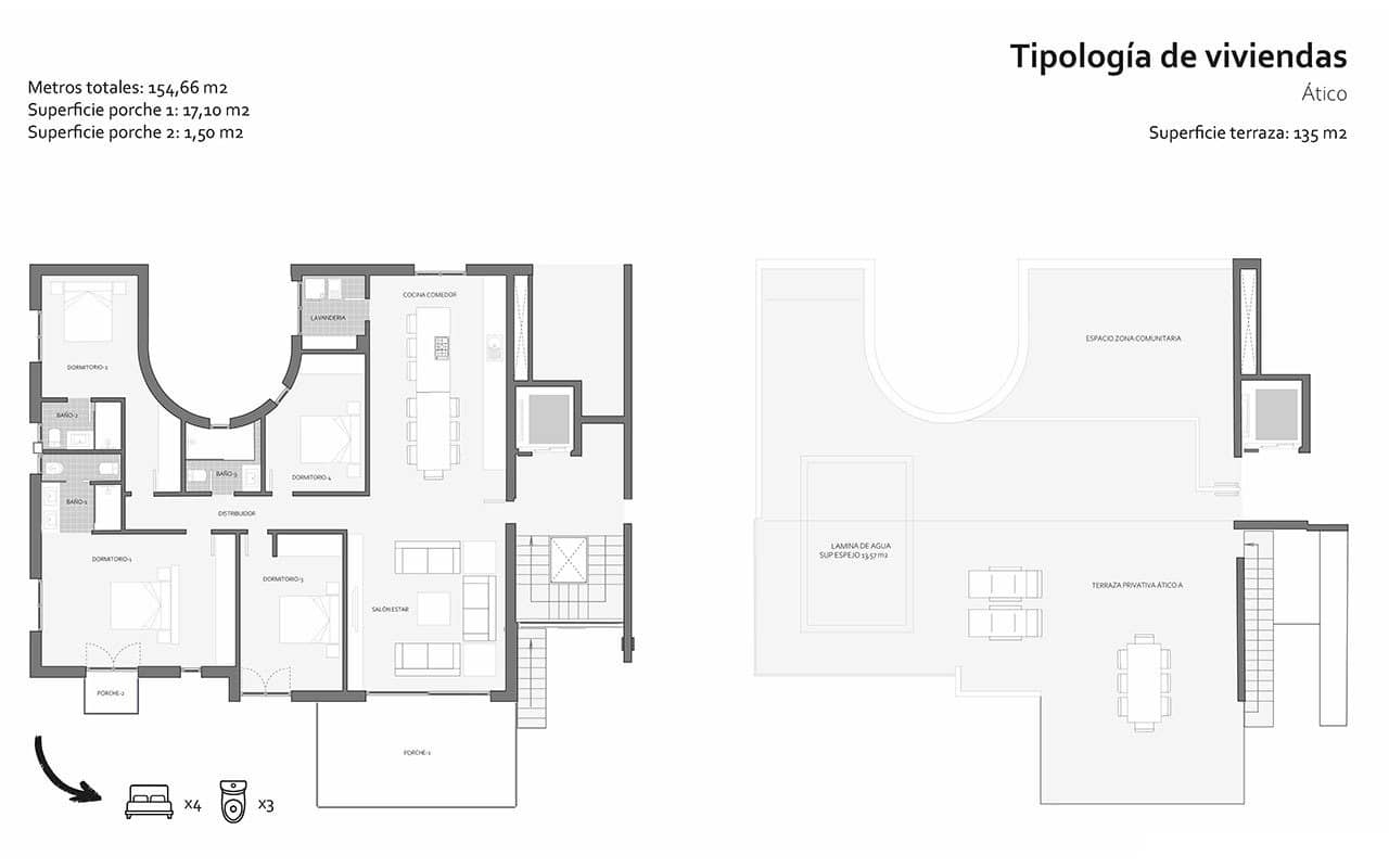 4 camera da letto Attico in vendita in Santa Ponsa con piscina garage - 2.820.000 € (Rif: 8486781)