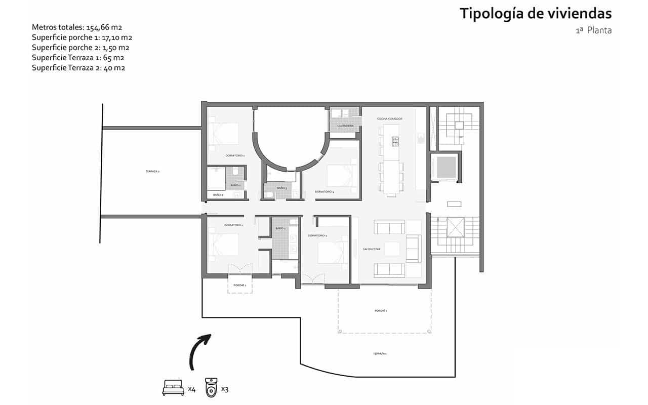 4 soverom Leilighet til salgs i Santa Ponsa med svømmebasseng garasje - € 1 668 300 (Ref: 8486782)