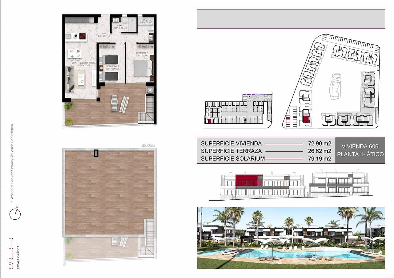 2 soveværelse Penthouse til salg i Ciudad Quesada med swimmingpool garage - € 294.000 (Ref: 8780495)