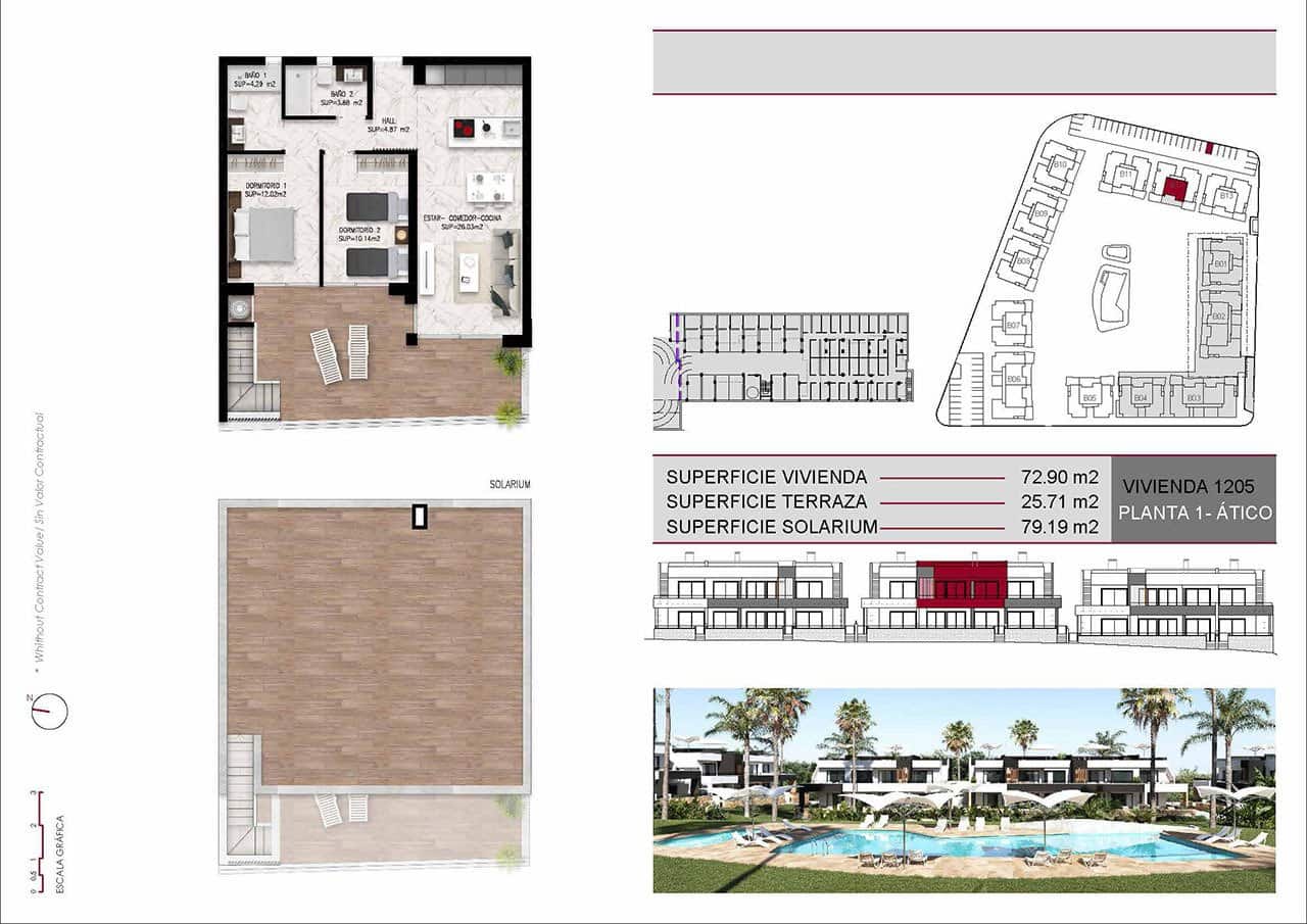 2 soveværelse Penthouse til salg i Ciudad Quesada med swimmingpool garage - € 294.000 (Ref: 8780495)