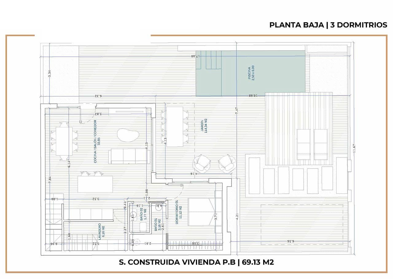 3 makuuhuone Huvila myytävänä paikassa Roldan mukana uima-altaan 
autotalli - 359 950 € (Ref: 8785798)