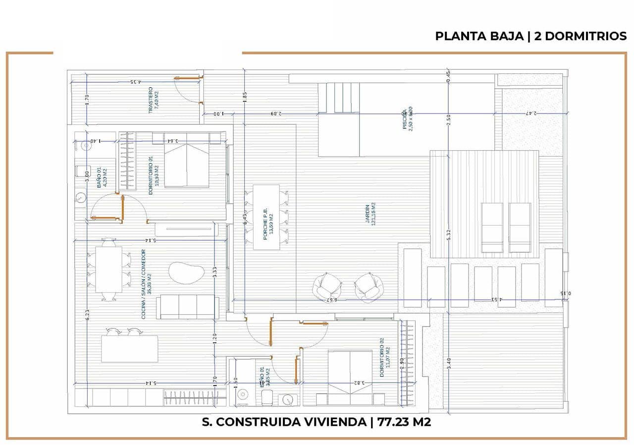 2 bedroom Villa for sale in Roldan with pool garage - € 344,950 (Ref: 8785799)