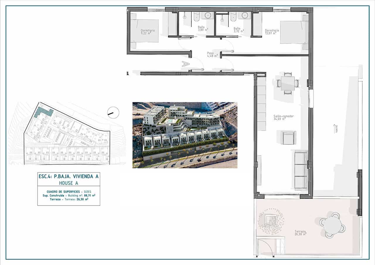 2 bedroom Apartment for sale in Aguilas with pool garage - € 267,000 (Ref: 8885048)