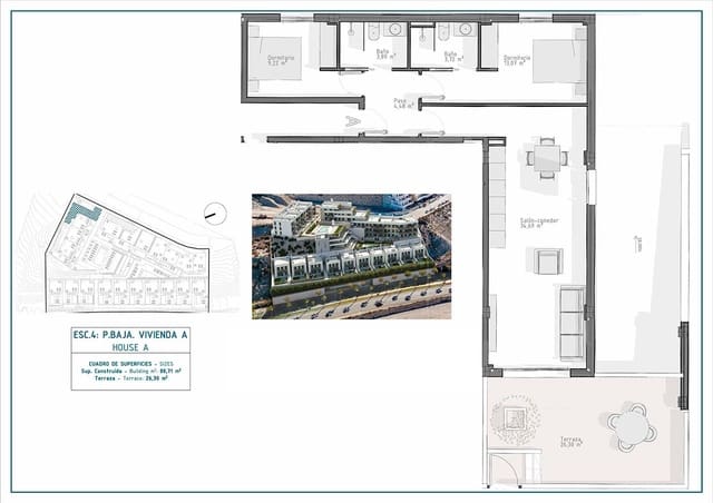 2 chambre Appartement à vendre à Aguilas avec piscine garage - 267 000 € (Ref: 8885048)