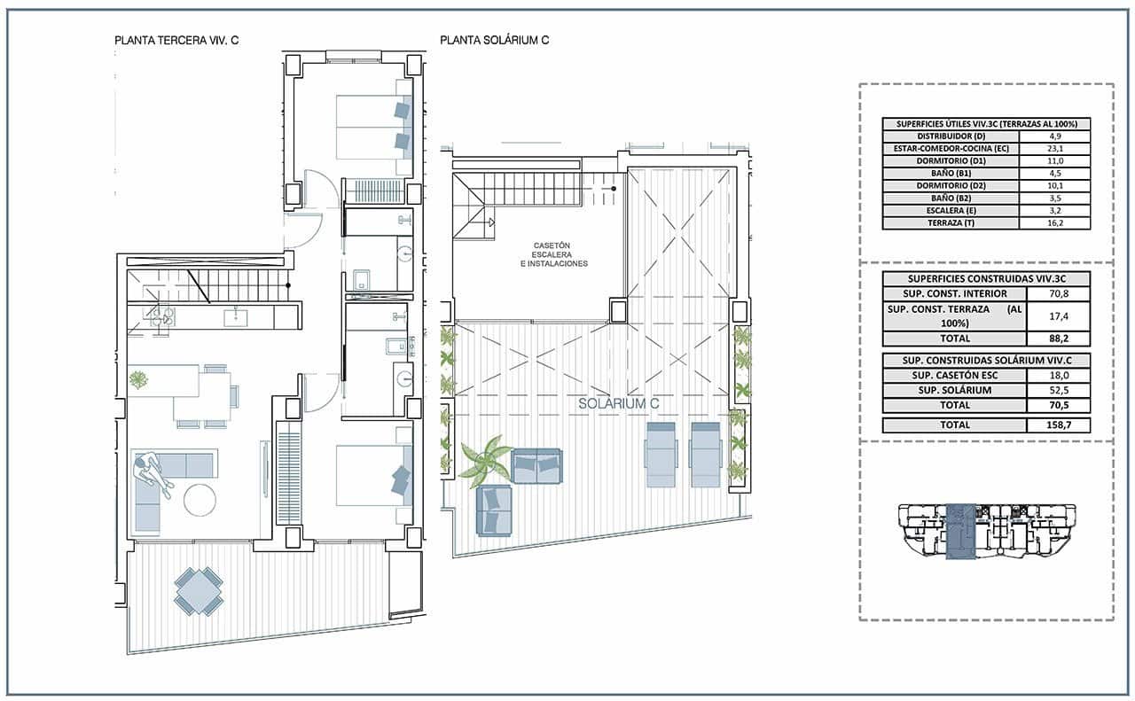 2 bedroom Penthouse for sale in La Villajoyosa / Vila Joiosa with pool garage - € 470,000 (Ref: 8895955)