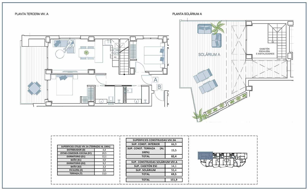 2 bedroom Penthouse for sale in La Villajoyosa / Vila Joiosa with pool garage - € 470,000 (Ref: 8895955)