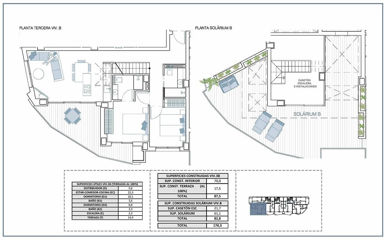 2 bedroom Penthouse for sale in La Villajoyosa / Vila Joiosa with pool garage - € 470,000 (Ref: 8895955)