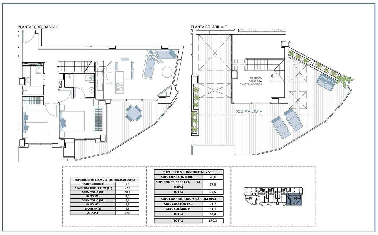 2 bedroom Penthouse for sale in La Villajoyosa / Vila Joiosa with pool garage - € 470,000 (Ref: 8895955)