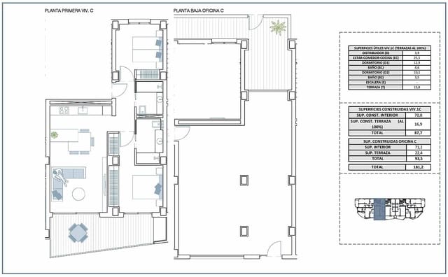 2 Zimmer Apartment zu verkaufen in La Villajoyosa / Vila Joiosa mit Pool Garage - 450.000 € (Ref: 8895957)