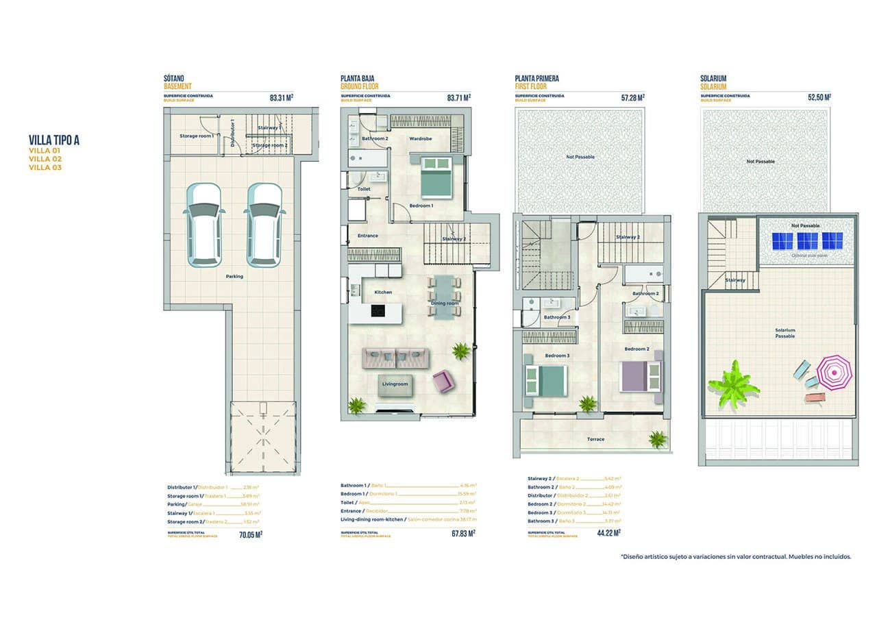 3 bedroom Villa for sale in Finestrat with pool garage - € 699,000 (Ref: 8908034)