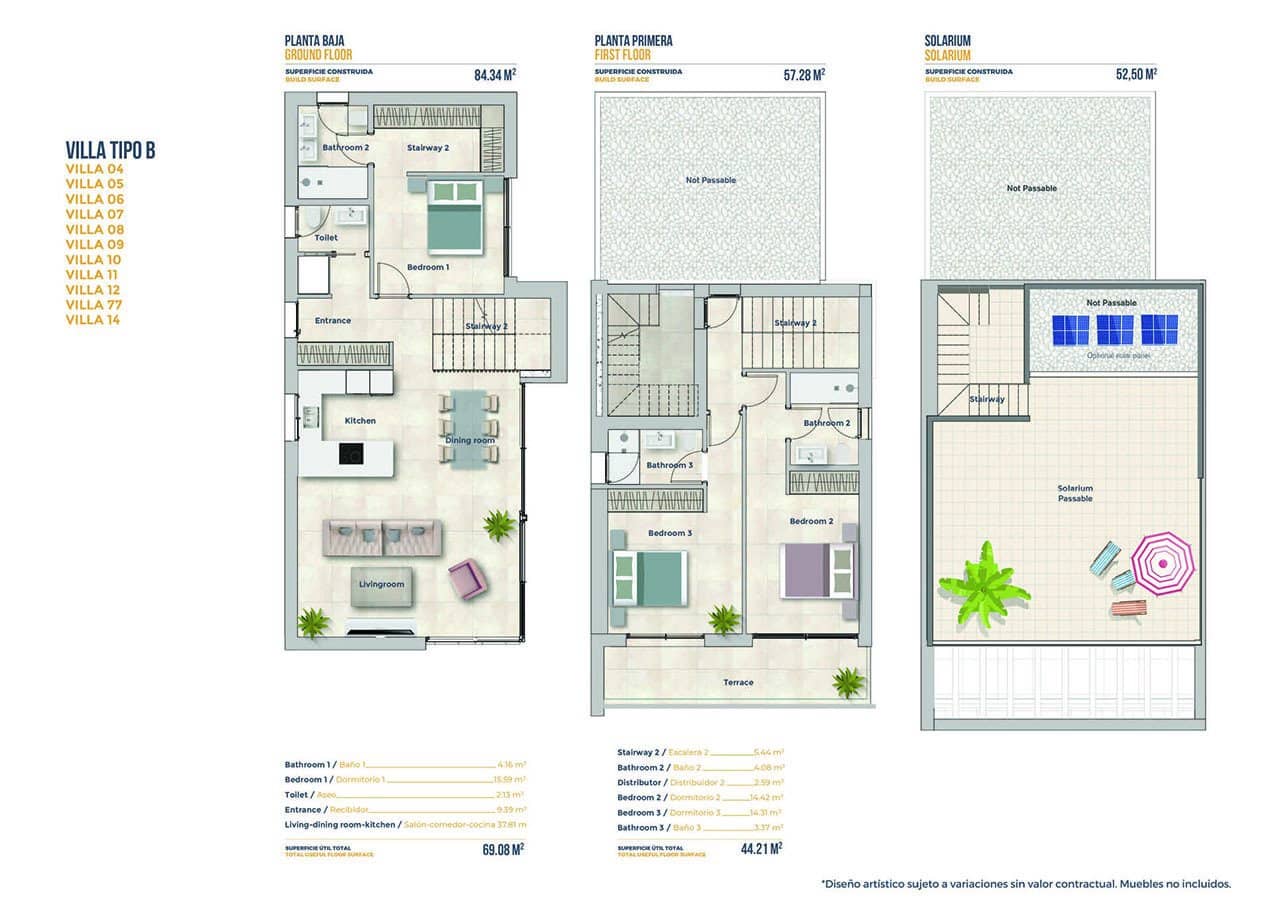 3 bedroom Villa for sale in Finestrat with pool garage - € 575,000 (Ref: 8908035)