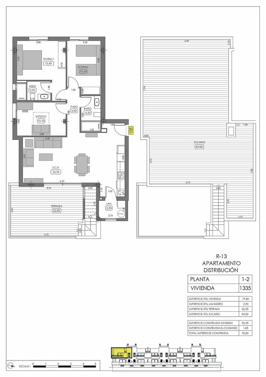 3 makuuhuone Kattohuoneisto myytävänä paikassa Algorfa mukana uima-altaan - 355 000 € (Ref: 8912026)