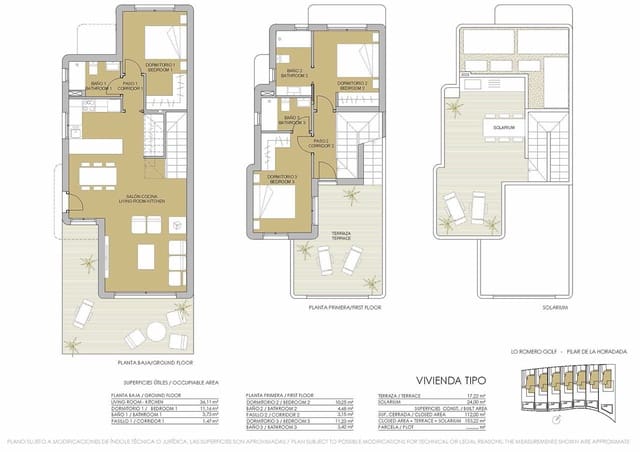 3 makuuhuone Huvila myytävänä paikassa Pinar de Campoverde, Pilar de la Horadada mukana uima-altaan 
autotalli - 489 000 € (Ref: 8923284)