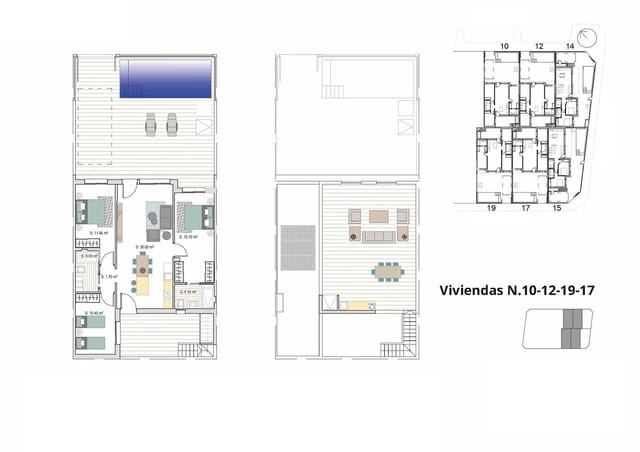 3 chambre Maison de Ville à vendre à Roldan, Torre-Pacheco avec piscine garage - 332 900 € (Ref: 8936285)
