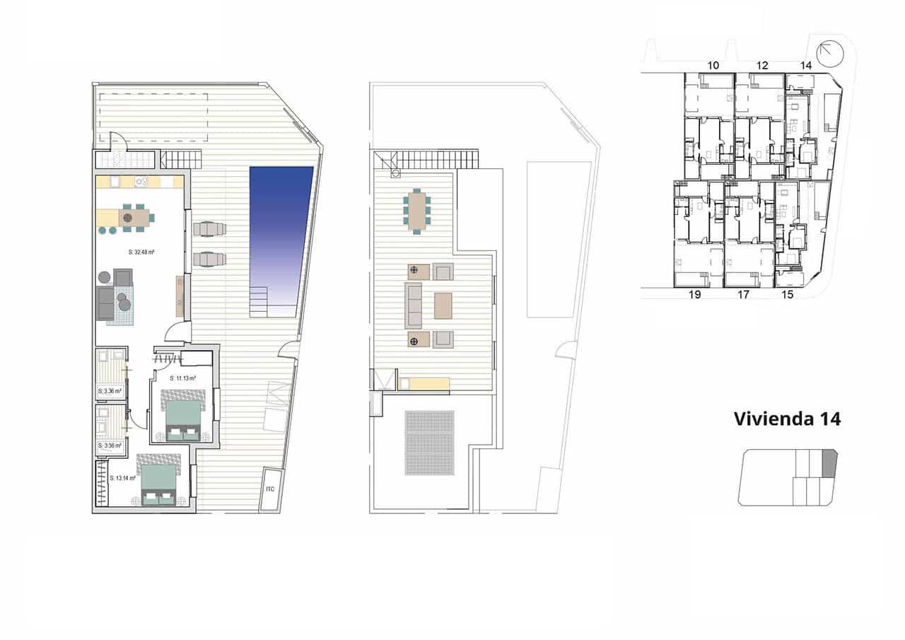 2 quarto Casa em Banda para venda em Roldan com piscina garagem - 314 900 € (Ref: 8936286)