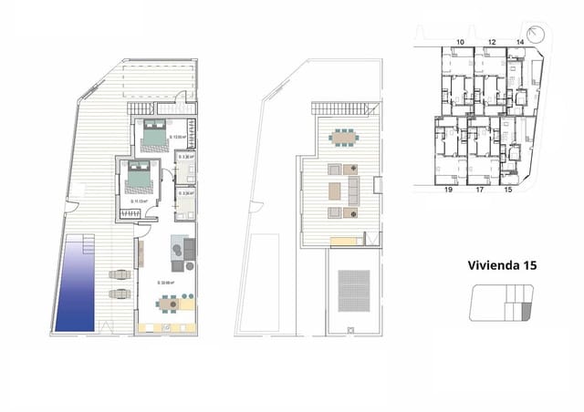 2 soveværelse Byhus til salg i Roldan, Torre-Pacheco med swimmingpool garage - € 314.900 (Ref: 8936286)