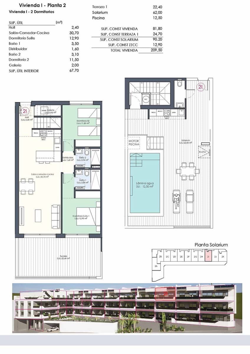 2 quarto Penthouse para venda em Benijofar com piscina - 421 000 € (Ref: 8971132)