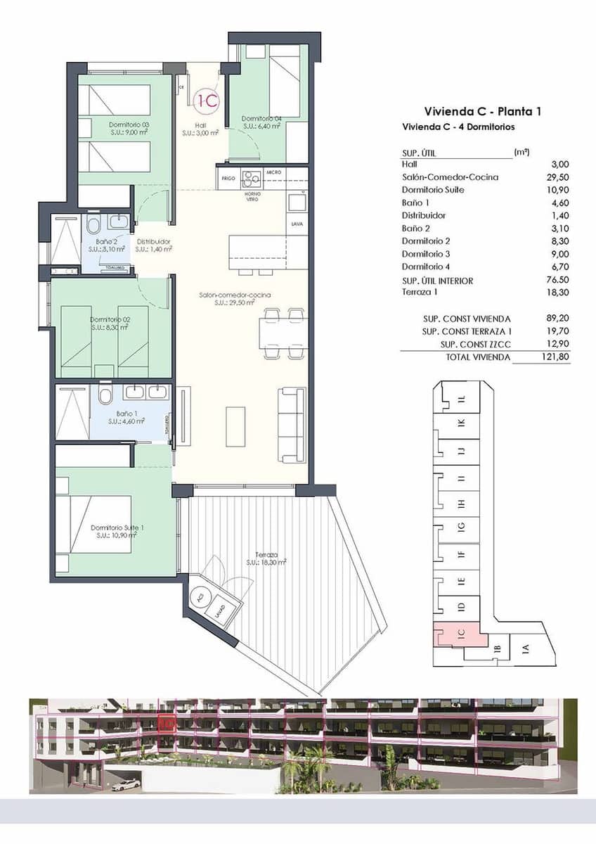 4 camera da letto Appartamento in vendita in Benijofar con piscina - 328.999 € (Rif: 8971133)
