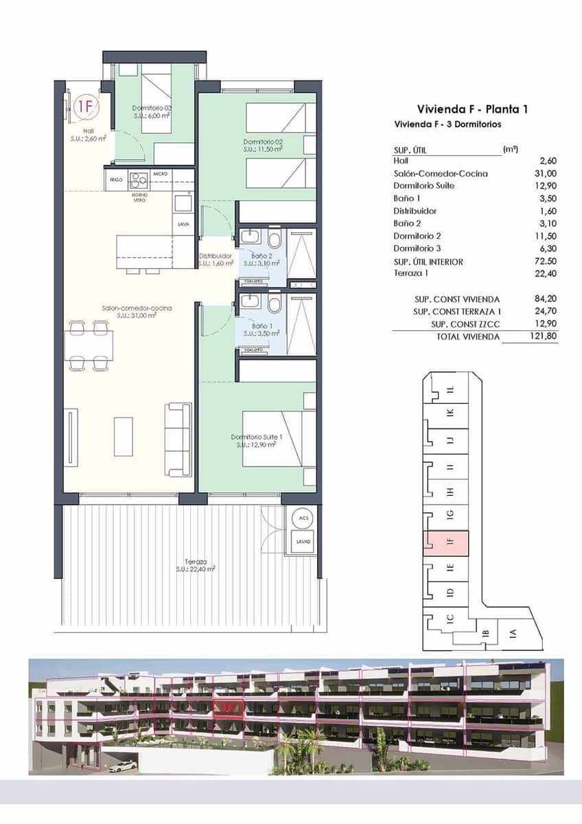 3 quarto Apartamento para venda em Benijofar com piscina - 328 000 € (Ref: 8971134)