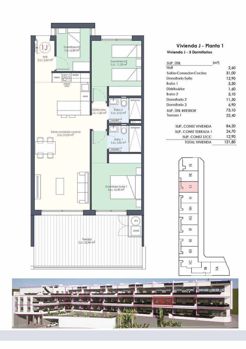 3 quarto Apartamento para venda em Benijofar com piscina - 328 000 € (Ref: 8971134)