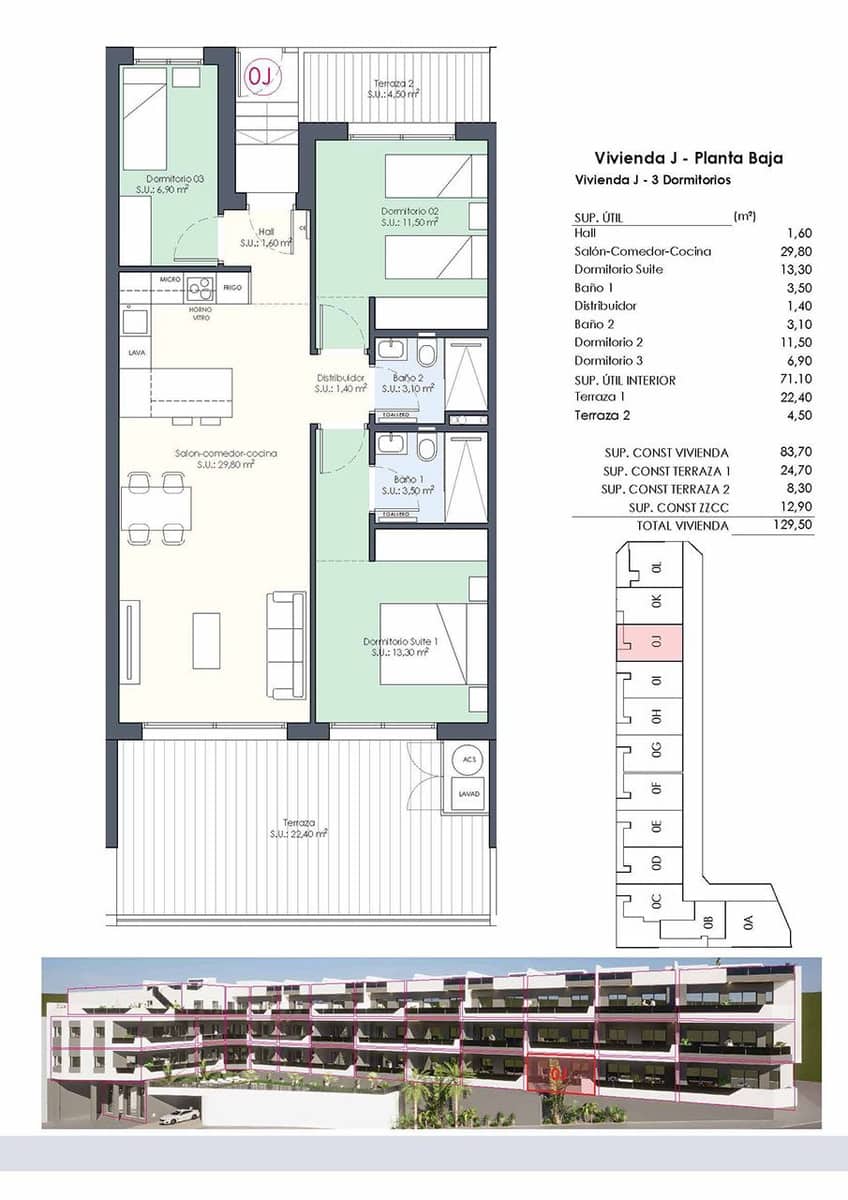 3 quarto Apartamento para venda em Benijofar com piscina - 328 000 € (Ref: 8971134)