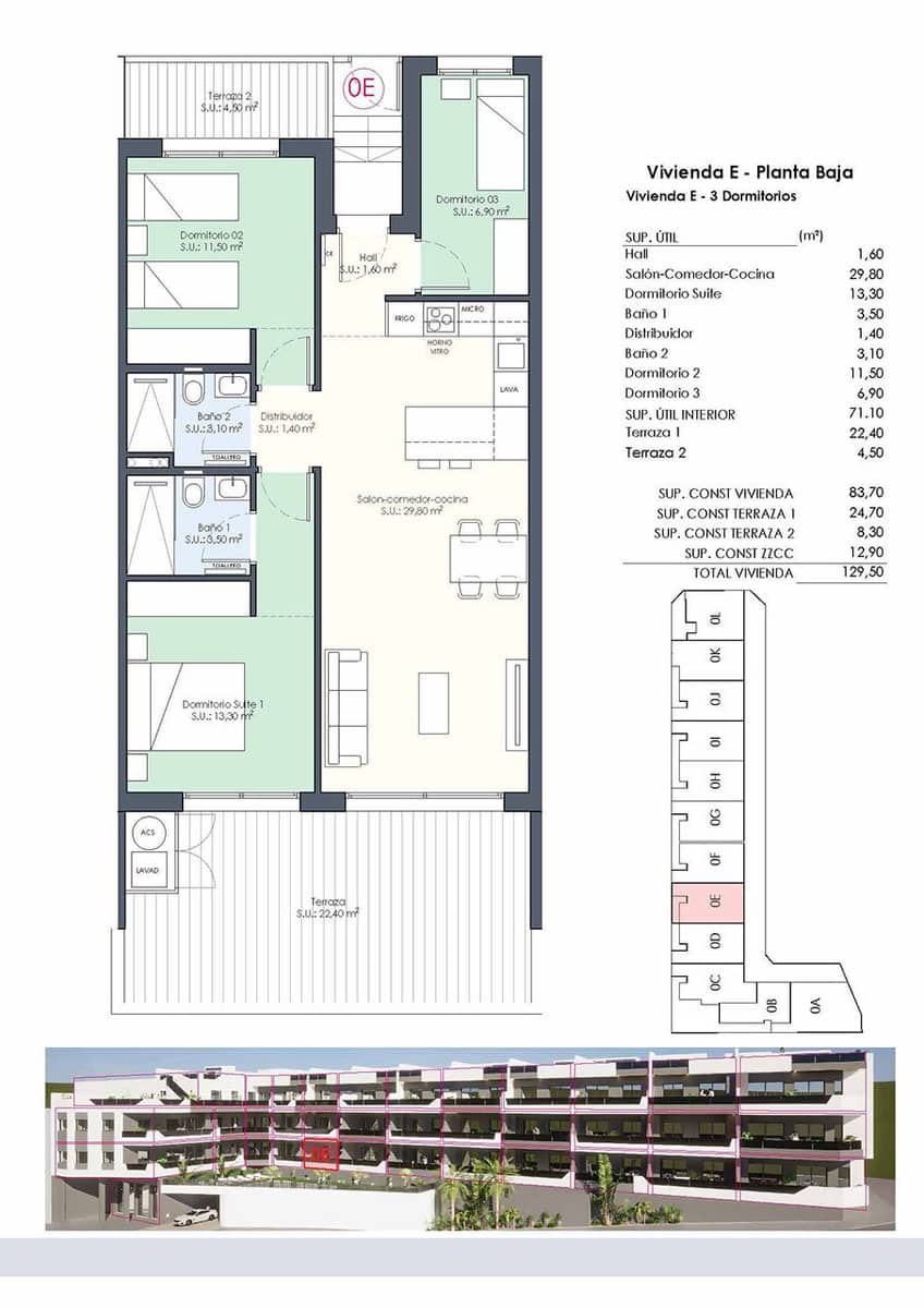 3 quarto Apartamento para venda em Benijofar com piscina - 328 000 € (Ref: 8971134)