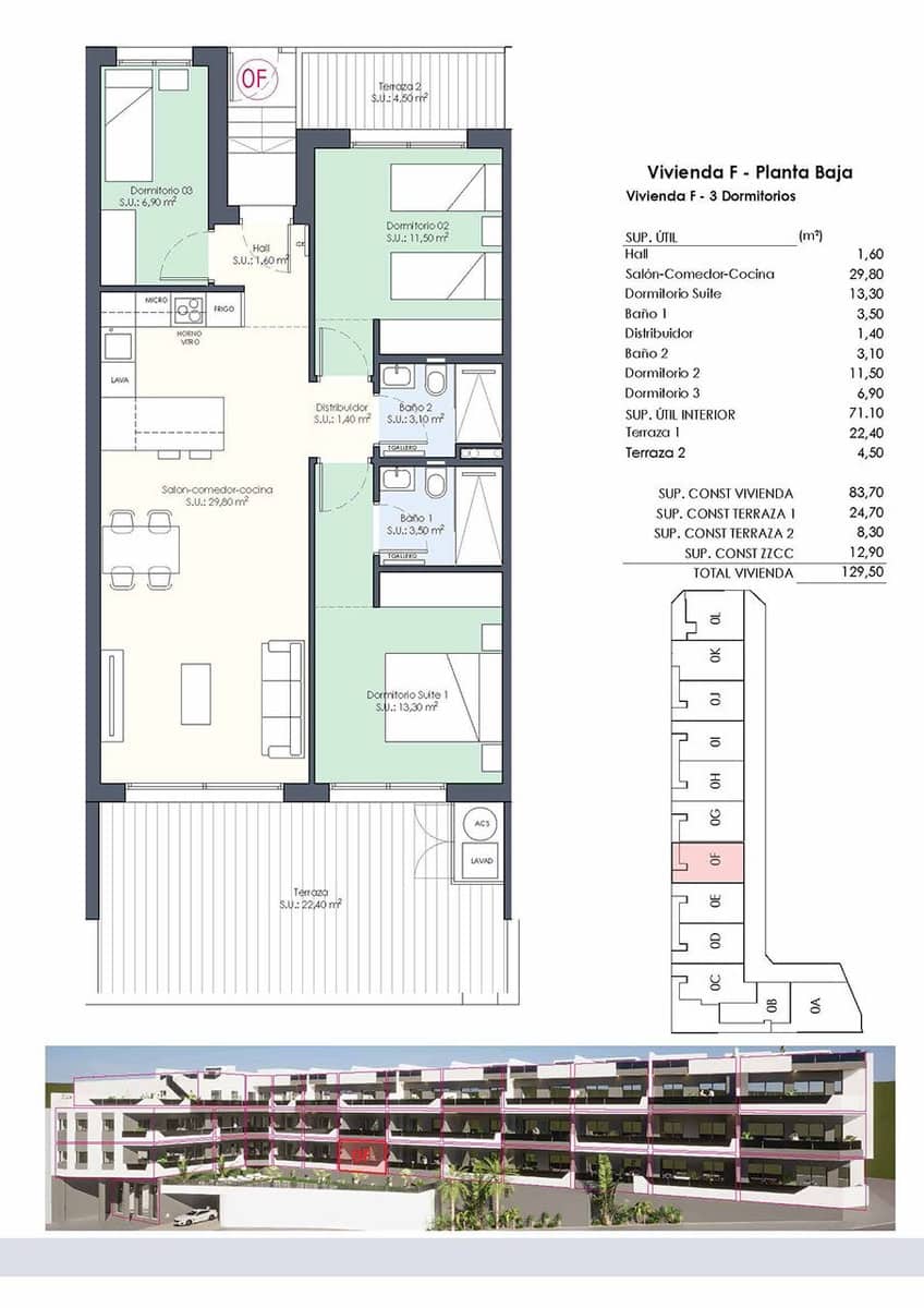 3 quarto Apartamento para venda em Benijofar com piscina - 328 000 € (Ref: 8971134)