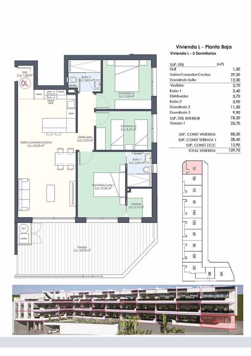 3 quarto Apartamento para venda em Benijofar com piscina - 328 000 € (Ref: 8971134)